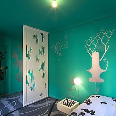 每個房間的不同功能,手繪色彩應有所差別