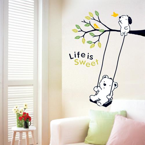 你也可以自己diy出一面手繪墻